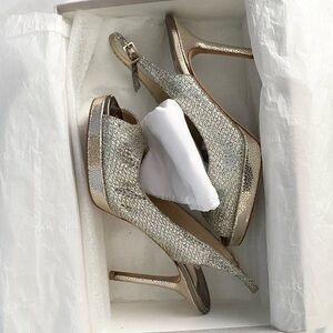 Jimmy Choo Silver Glitter Women's Heels